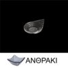 Μπωλάκι δάκρυ από χυτό γυαλί 4mm, 8x10cm, ανθρακί