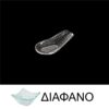 Μπωλάκι κουτάλι από χυτό γυαλί 4mm, 9x17cm, διαφανές