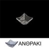 Μπωλάκι αστέρι βαθύ από χυτό γυαλί 4mm, 8x8cm, ανθρακί