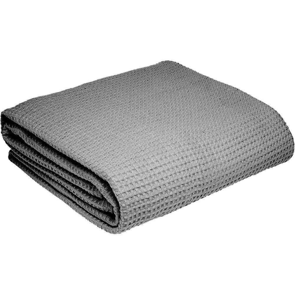 Κουβέρτα πικέ διπλή, 230x250cm, γκρι, 280gr/m², Πολύ απαλή