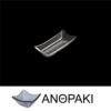 Μπωλάκι αστέρι ορθογώνιο από χυτό γυαλί 4mm, 7x13cm, ανθρακί