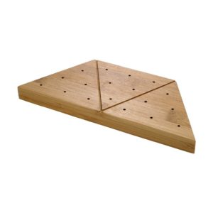 Βάση 18 Θέσεων για Καλαμάκια, Bamboo, χρώμα Φυσικό, 24x10x2cm, Leone