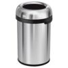 Κάδος απορριμάτων 115L, INOX, ανοιχτός χωρίς καπάκι