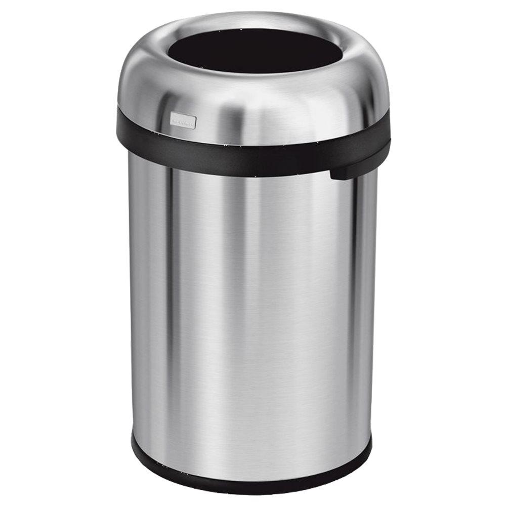Κάδος απορριμάτων 115L, INOX, ανοιχτός χωρίς καπάκι