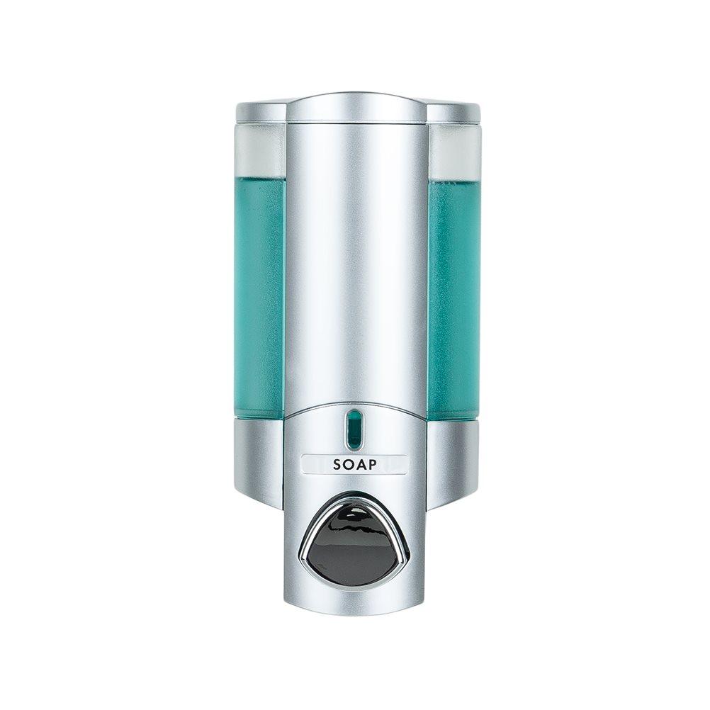 Διανεμητής μπάνιου 300ml, πλαστικός ασημί, με εγγύηση εφ όρου ζωής στην τρόμπα
