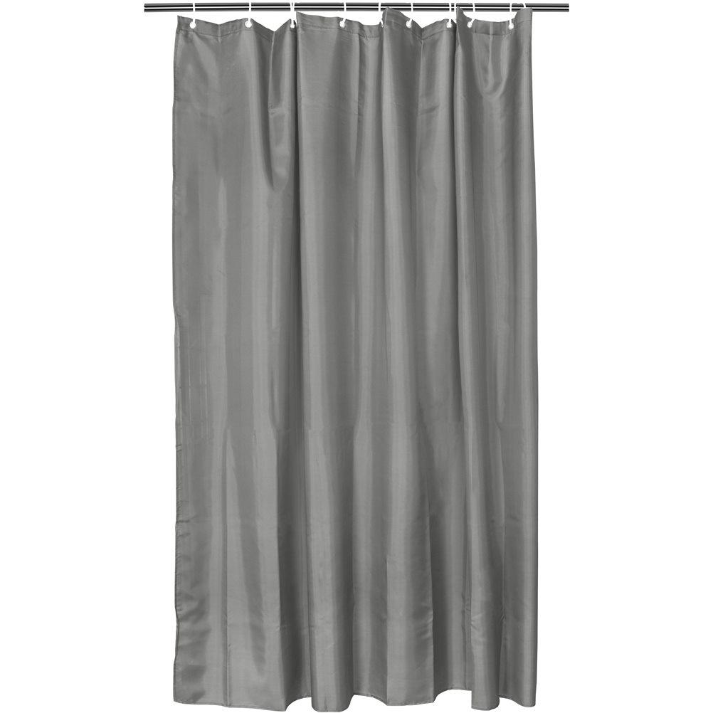 Κουρτίνα μπάνιου 180x180cm, με κρίκους, Polyester 80gsm, Γκρι, Artisti Italiani
