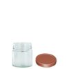 Βάζο γυάλινο 212ml, σειρά ERGO, με καπάκι (φ7cm) χάλκινο