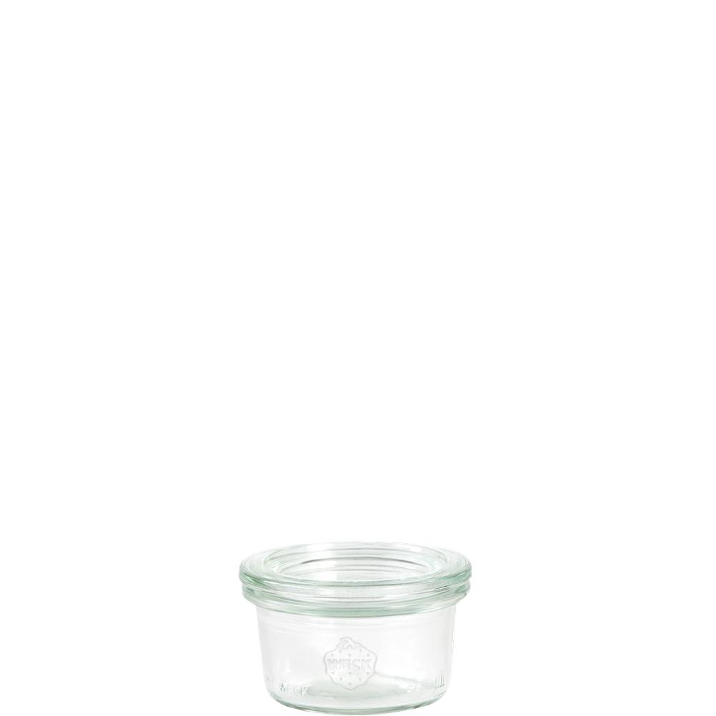 Πυρίμαχο Μπωλ 50mll, ύψος 38mm, με καπάκι φ60mm, WECK Γερμανίας