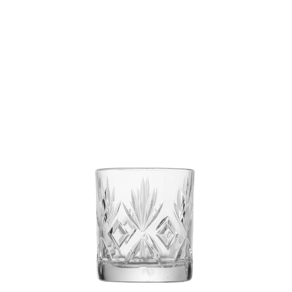 Γυάλινο Ποτήρι Σκαλιστό Χαμηλό, 30,5cl, φ8,1 x 9,2 cm, Σειρά ROYAL, UNIGLASS