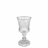 Γυάλινο Ποτήρι, Κολωνάτο, 14cl, φ7x13,8cm, σκαλιστό λουλούδι