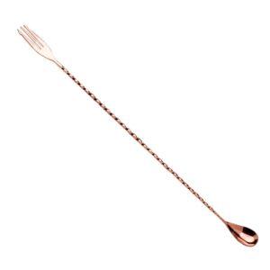Κουτάλι/Πηρούνι τρίαινα Bar, 40cm, INOX 18/10, χάλκινο, Lumian