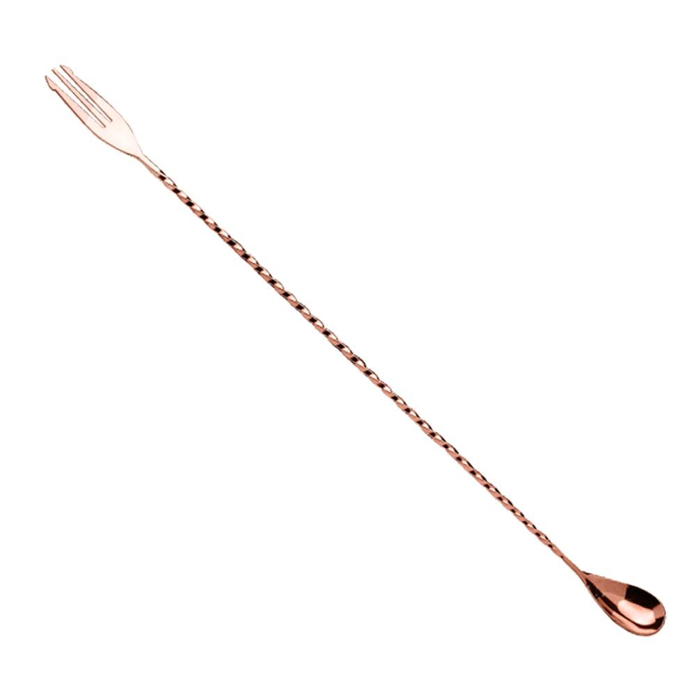 Κουτάλι/Πηρούνι τρίαινα Bar, 40cm, INOX 18/10, χάλκινο, Lumian