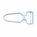 Αποφλοιωτής (peeler) πέταλο 5cm, οδοντωτός, INOX, TRIANGLE