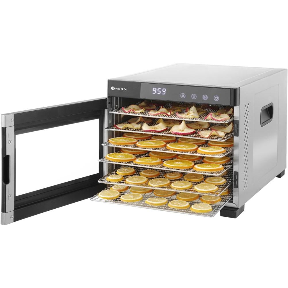 Αποξηραντής με 6 σχάρες 33x32.7cm, 35-75°C, 650W, 34.5x45xΥ31.1cm, HENDI