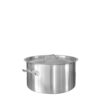 Χύτρα INOX ρηχή, με καπάκι, φ32xΥ22cm, (17Lt)
