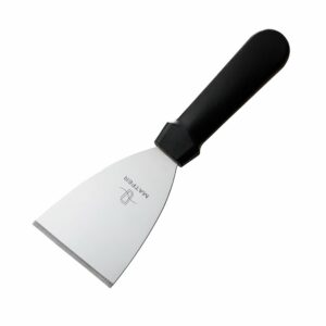 Τριγωνική σπάτουλα ξύστης INOX, 8x24.5cm, με πλαστική λαβή PP, Matfer