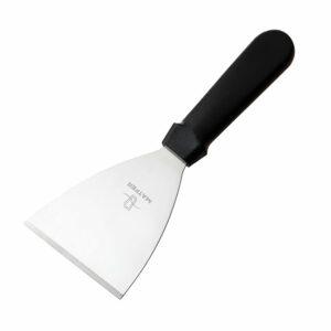 Τριγωνική σπάτουλα ξύστης INOX, 10x24.5cm, με πλαστική λαβή PP, Matfer