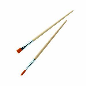 Σετ 2 πινέλα διακόσμισης fiber, 19cm, 1 ίσιο 10mm + 1 στρογγυλό φ5mm, Matfer
