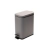 Κάδος πεντάλ 5lt Slim, 14x28xΥ31cm, Soft Close, μπεζ ματ, μεταλλικός, ESTIA