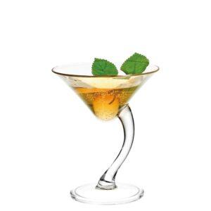 Ποτήρι PC Martini καμπυλωτό πόδι, 16.5cl, φ11.5xΥ14.5cm, 97gr, Morleos