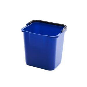 Πλαστικός κουβάς με χερούλι 4.7lt, 21.3x17.7x21.5cm, στοιβαζόμενος, μπλε. Trust