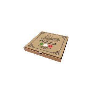 Κουτί Πίτσας Μικροβέλε, σχέδιο Pizza Καφέ, 26x26x4.2cm