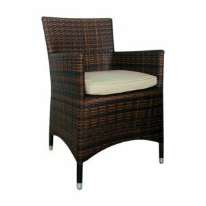 BOSTONIAN Πολυθρόνα Wicker Rocky Brown / Απομίμηση Δέρμα