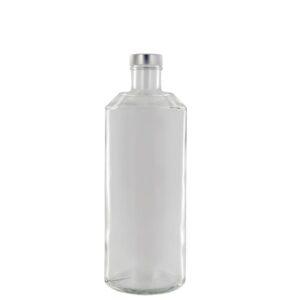 Φιάλη γυάλινη CHIARA Grande, 1000ml, φ8.9x24.9cm, με ασημί καπάκι