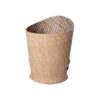Ψωμιέρα Στρογγυλή φ10x13cm, ψάθα, βανίλια/κάμελ, από αλέκιαστη πλενόμενη δερματίνη, SONOLYS
