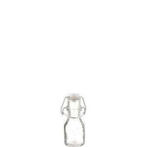 Μπουκάλι mini γυάλινο, 50ml, με πώμα ασφαλείας λείο στρογγυλό