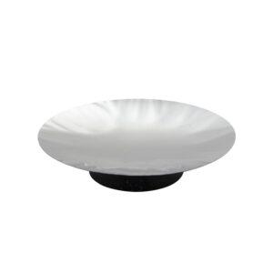 Πιατέλα παρουσίασης Buffet ανάγλυφη, INOX, φ42cm, με βάση 4cm, abert Ιταλίας