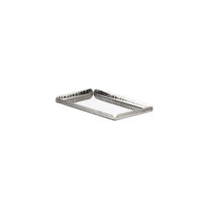 Δίσκος παρουσίασης INOX, σφυρήλατος, 20x11x1.3cm, Leone