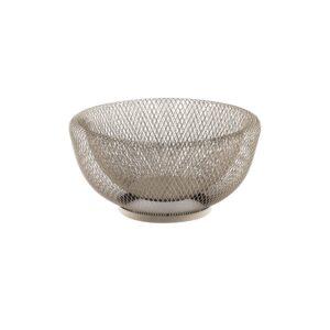 Φρουτιέρα μεταλλική, φ25.5xΥ13cm, μπεζ, abert Ιταλίας