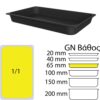Δοχείο Γαστρονομίας Bamboo, GN1/1, 32.4x53xΥ6.5cm, μαύρο, UNICA TERRA