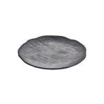 Πιατέλα Παρουσίασης μελαμίνης, φ28xΥ3.5cm, 550gr, μαύρο ματ πέτρα