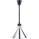 Λάμπα θέρμανσης οροφής, 250W, ασημί, κωνική, φ28cm, Ύψος 60-150cm, Buffet Choice
