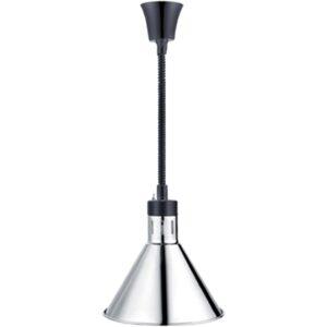 Λάμπα θέρμανσης οροφής, 250W, ασημί, κωνική, φ28cm, Ύψος 60-150cm, Buffet Choice