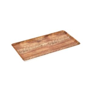 Πιατέλα (Δίσκος) μελαμίνης, 31.5x26xΥ2cm, 440gr, χρώμα ξύλου