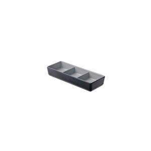 Μπωλ μελαμίνης 3 τμημάτων, 17.5x6.5xΥ2.5cm, Δίχρωμο γκρι ανοιχτό/σκούρο, Leone