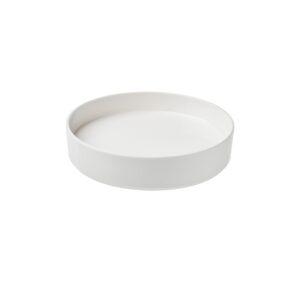 Πιάτο μελαμίνης με κάθετα πλαϊνά, φ20.5xΥ4.8cm, Λευκό, Leone