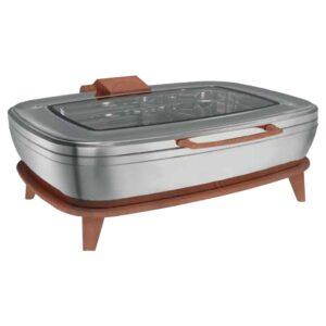 Μπαιν Μαρί GN1/1 INOX με υδραυλικό καπάκι & ξύλινη βάση, σειρά Titan, KAPP
