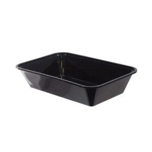 Σκεύος PP Μαύρο Ορθογώνιο 900cc, 22,5x15x5cm Χωρίς Καπάκι