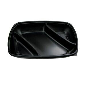 Δοχείο Τροφίμων 3 Χωρισμάτων 175/600/200ml, 28x20x4cm, PP, Μαύρο, Μίας Χρήσης, Sabert