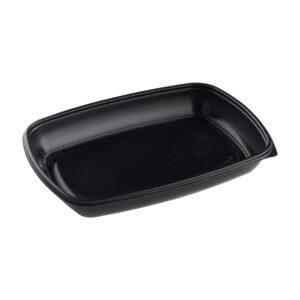 Δοχείο Τροφίμων Ορθογώνιο 1350ml, 28x20x4cm, PP, Μαύρο, Μίας Χρήσης, Sabert