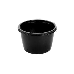 Δοχείο Τροφίμων Στρογγυλό 500ml, Φ13x7cm, PP, Μαύρο, Μίας Χρήσης, Sabert