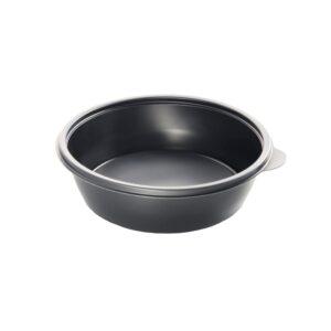 Δοχείο Τροφίμων Στρογγυλό 1000ml, Φ19x5cm, PP, Μαύρο, Μίας Χρήσης, Sabert