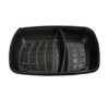 Δοχείο Τροφίμων 2 Χωρισμάτων 800/500ml, 28x20x4cm, PP, Μαύρο, Μίας Χρήσης, Sabert