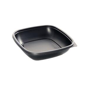 Δοχείο Τροφίμων Τετράγωνο 500ml, 16x16x4cm, PP, Μαύρο, Μίας Χρήσης, Sabert