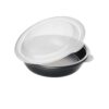 Δοχείο Τροφίμων με καπάκι, 750ml, Φ19x4cm, PP, Μαύρο, Μίας Χρήσης, Sabert