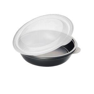 Δοχείο Τροφίμων με καπάκι, 750ml, Φ19x4cm, PP, Μαύρο, Μίας Χρήσης, Sabert